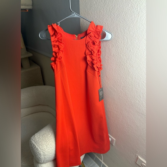 Vince Camuto Dresses & Skirts - NEW Vince Camuto Vibrant Orange Ruffled Dress